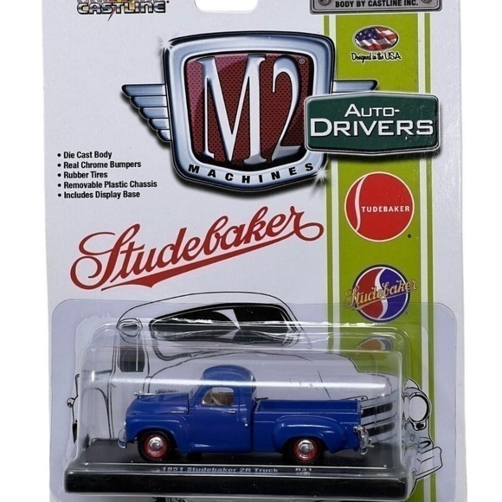 M2 Machines Blue 1951 Studebaker 2R Die-Cast Model